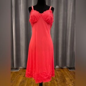 Vintage Vanity Fair red slip dress nightie